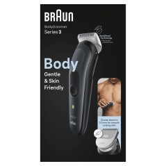 Braun BodyGroomer Series 3 BG3340 Hair Trimmer - Sleek Black Design for Ultimate Grooming Experience